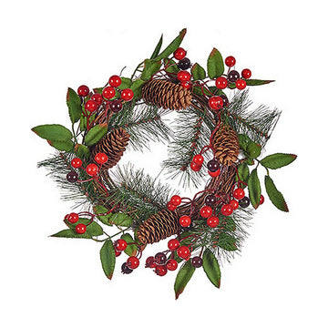Advent wreathe Krist+ Brown Red Green Plastic 30 x 10 x 30 cm