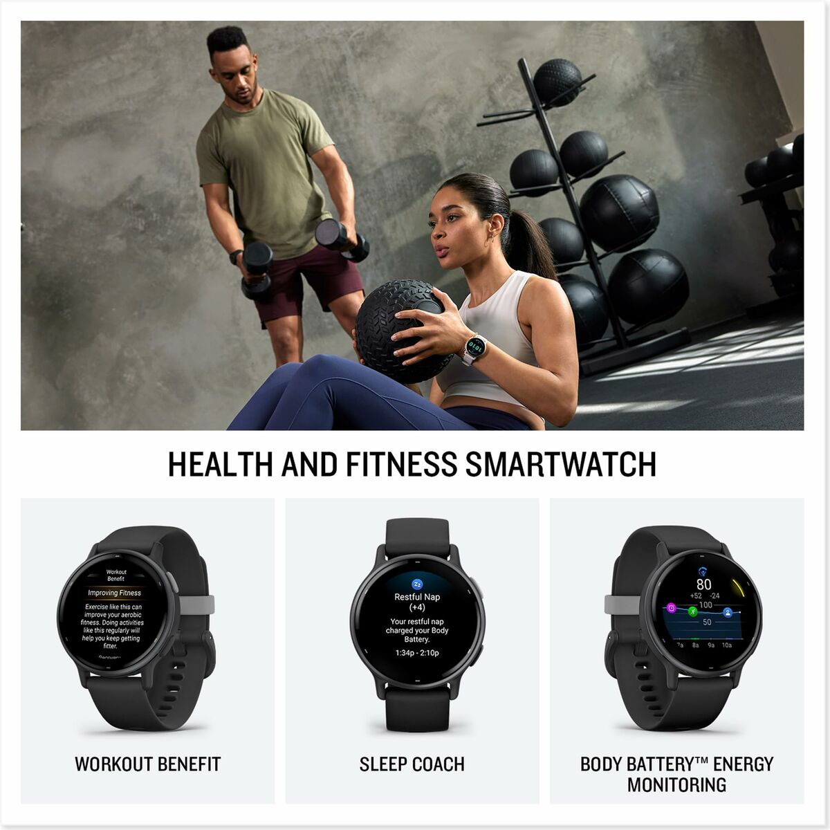 Garmin Smartwatch Garmin Vivoactive 5 Black 1,2"