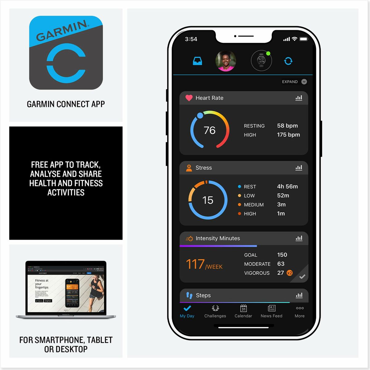Garmin Smartwatch Garmin Vivoactive 5 Black 1,2"