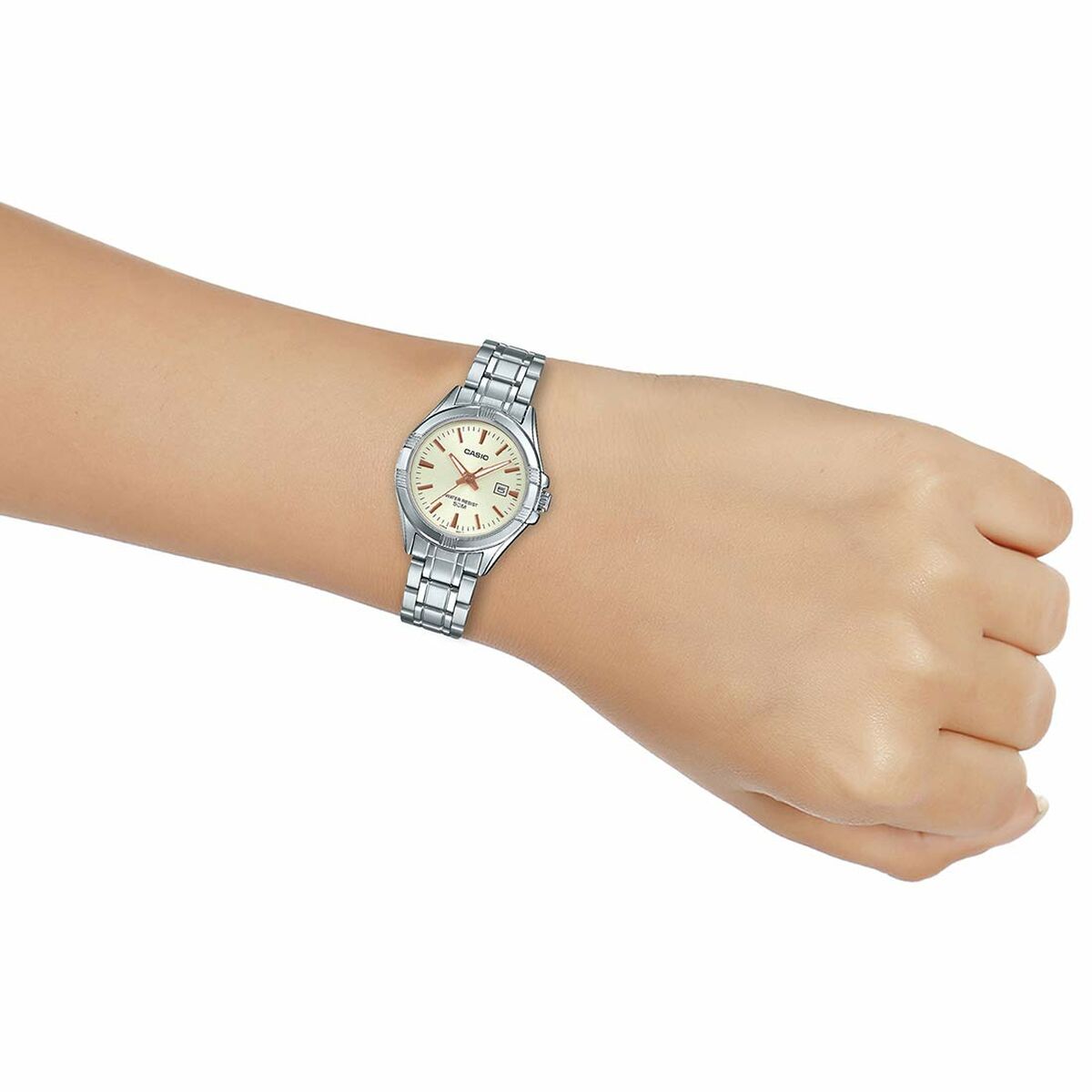 Casio Ladies' Watch Casio Lady Date - Champagne (Ø 31 Mm)