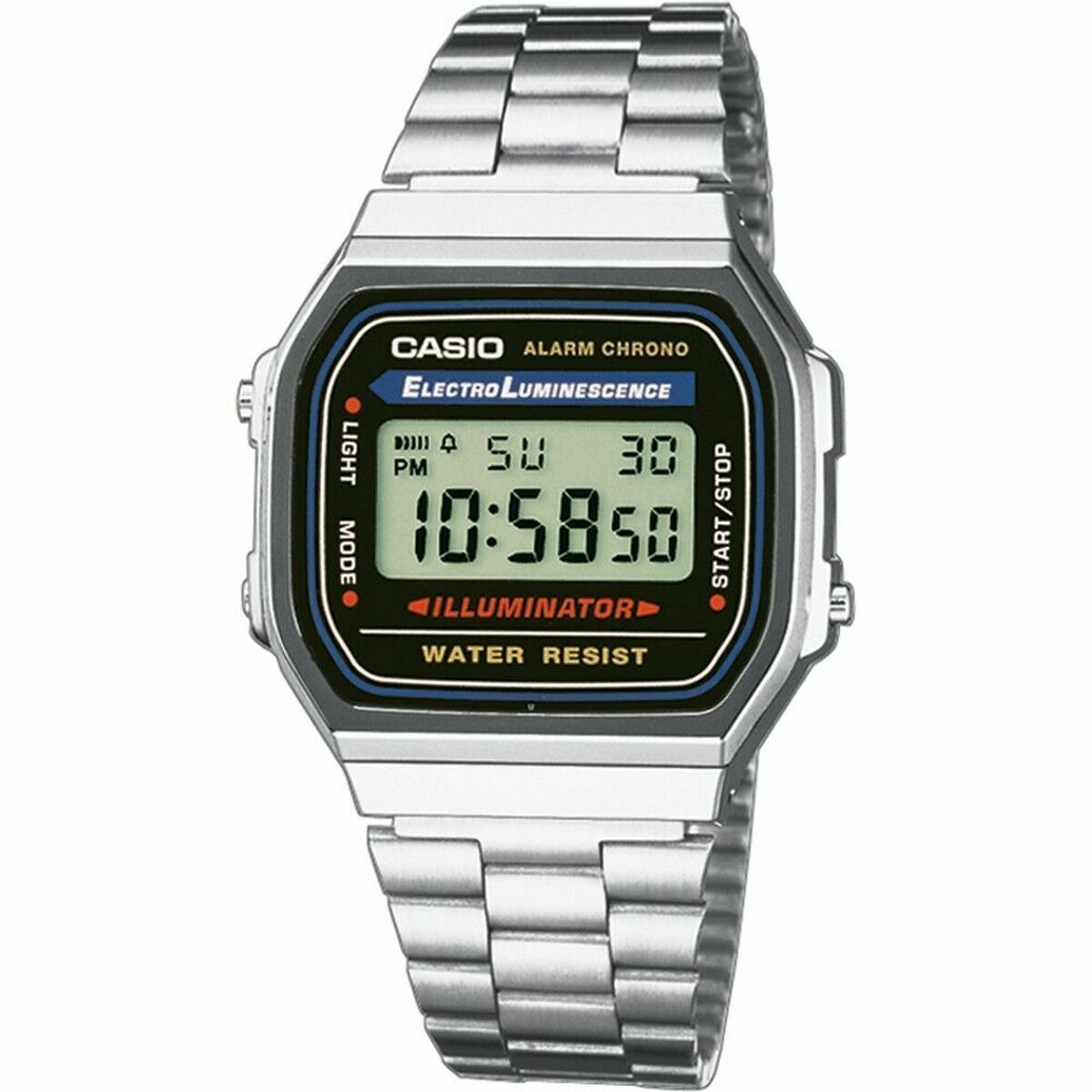 Casio Men's Watch Casio A168Wa-1Yes Black Silver