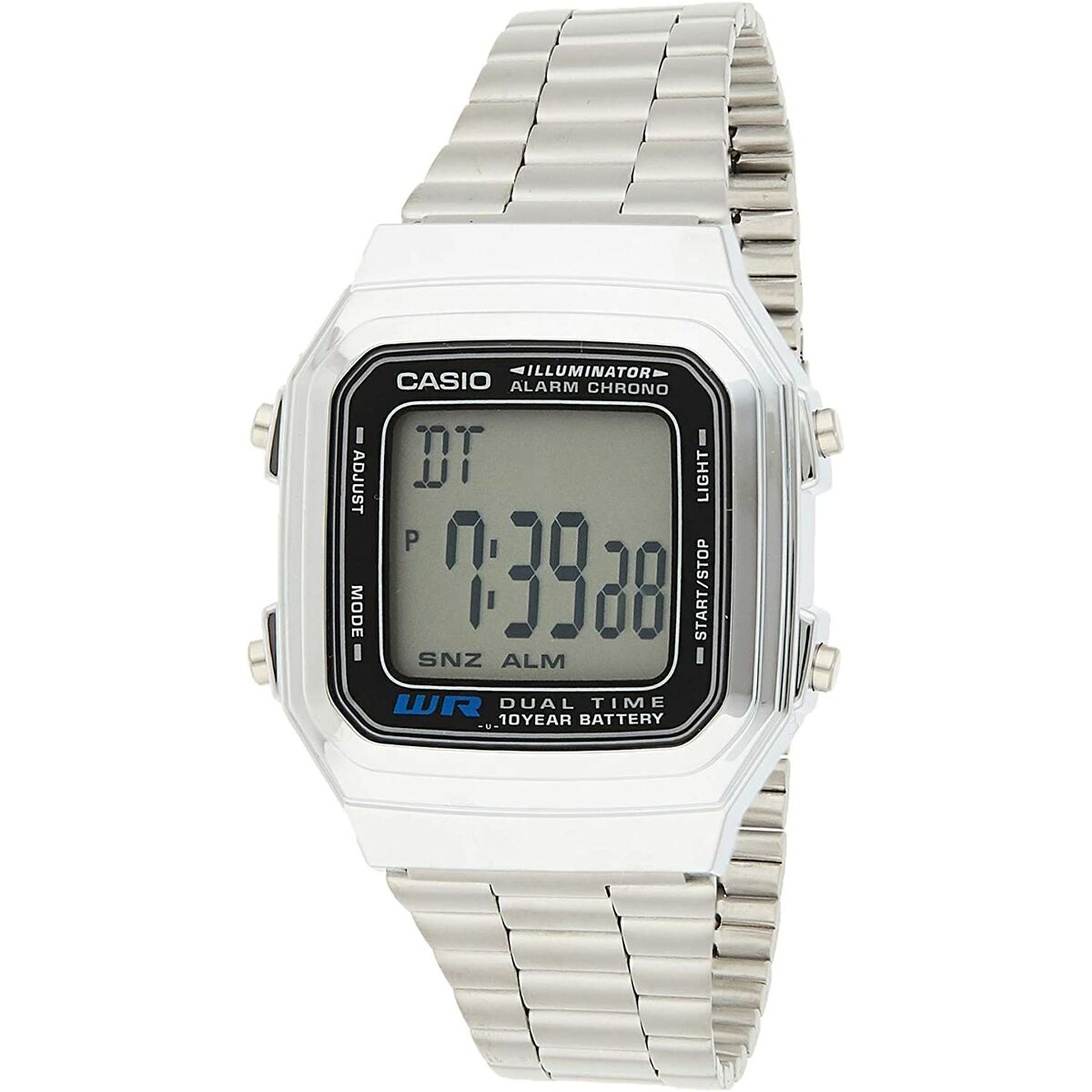 Casio Unisex Watch Casio Vintage Black Silver (Ø 32 Mm) (Ø 34 Mm)
