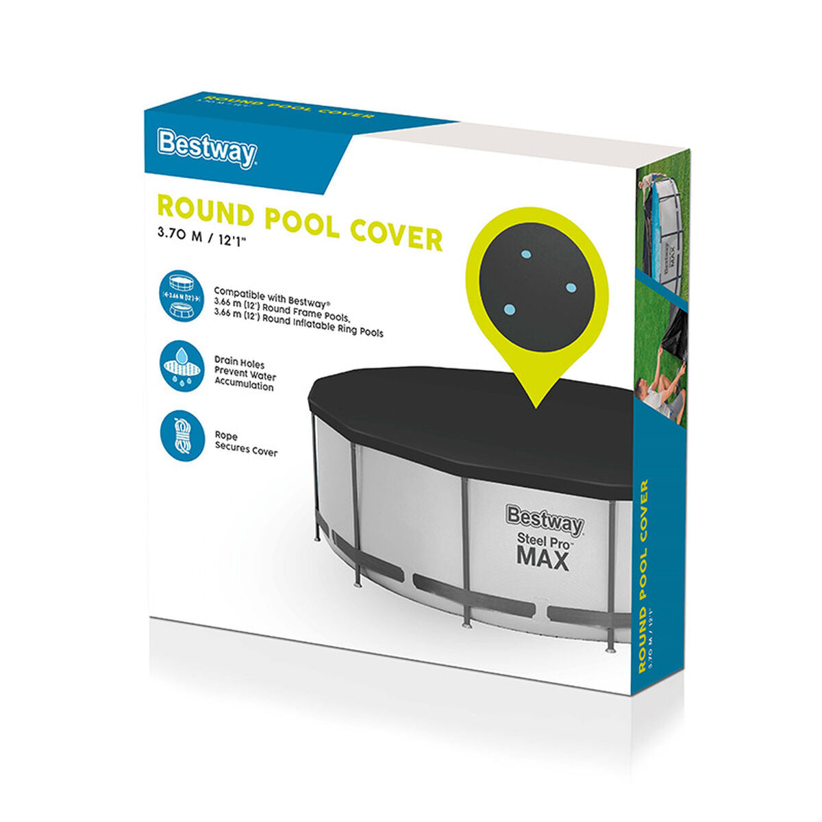Bestway Swimming Pool Cover Bestway Black Ø 370 Cm