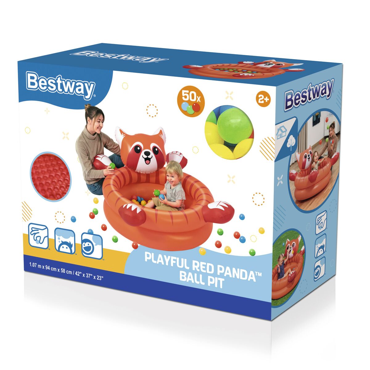 Bestway Inflatable Ball Pool Panda 107X94X58 Cm +2 Years Indoor & Garden 52702