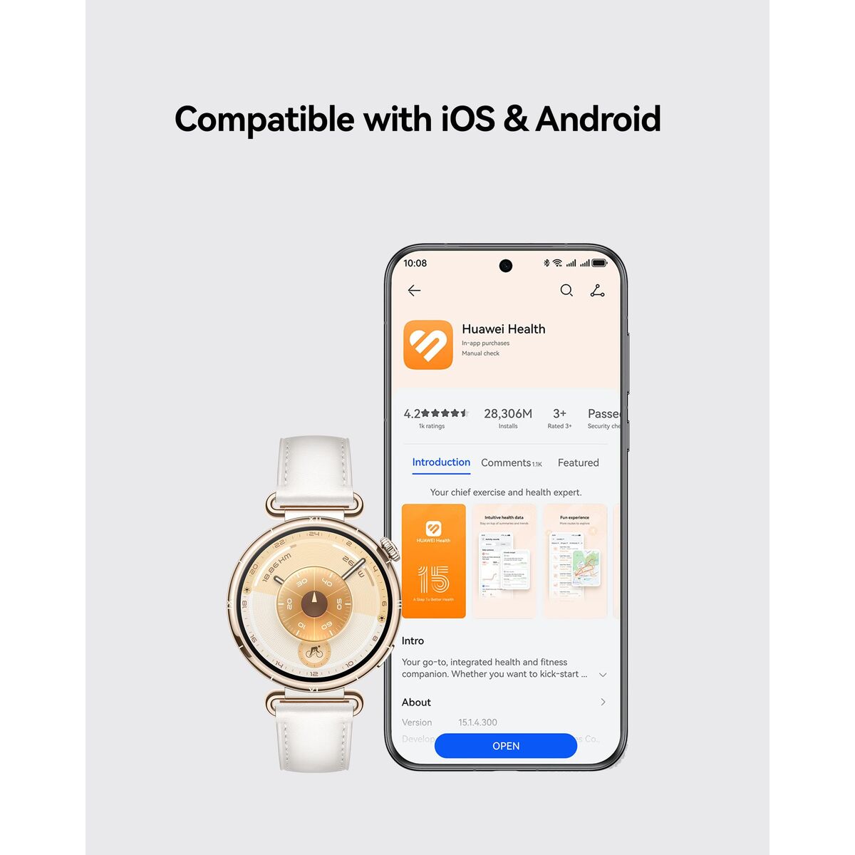 Huawei Smartwatch Huawei Watch Gt 6 Konsu-B19L White 1,32"