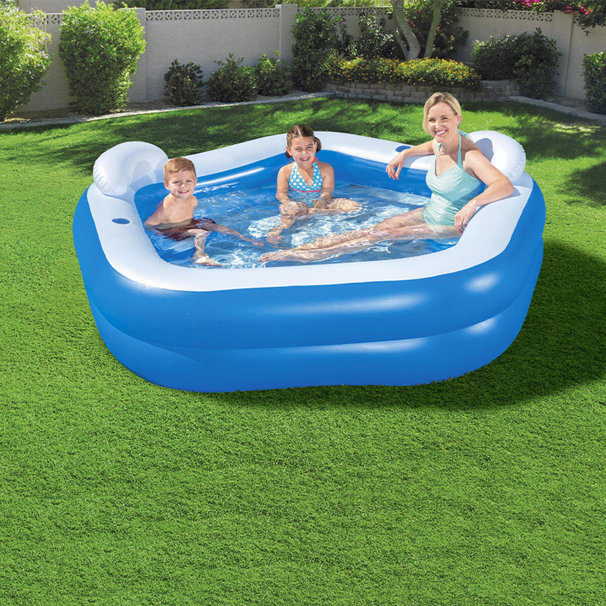 Bestway Inflatable Paddling Pool For Children Bestway Multicolour 213 X 206 X 69 Cm