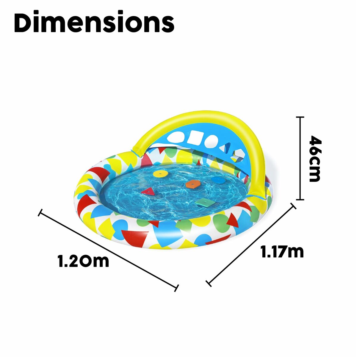 Bestway Inflatable Paddling Pool For Children Bestway 120 X 117 X 46 Cm 45 L