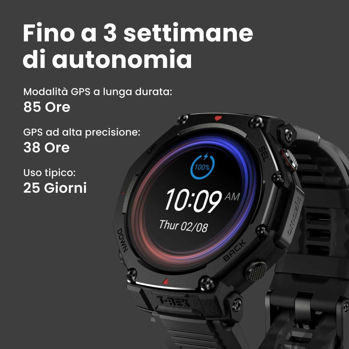 Amazfit Smartwatch Amazfit T-Rex 3 Pro Black 1,5"