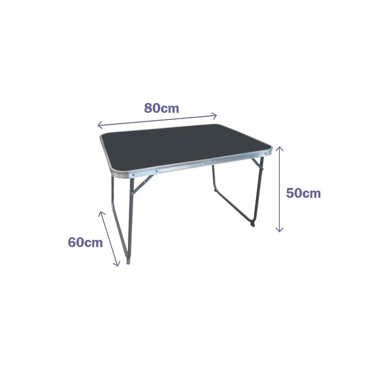 Folding Table Marbueno Grey 80 x 60 x 50 cm