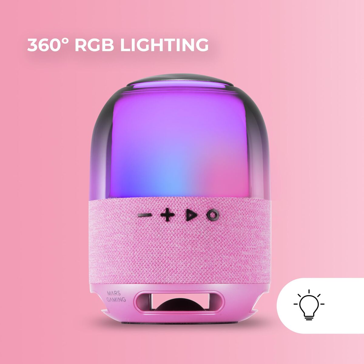 Mars Gaming Portable Bluetooth Speakers Mars Gaming Msflowp Pink 15 W 4 W